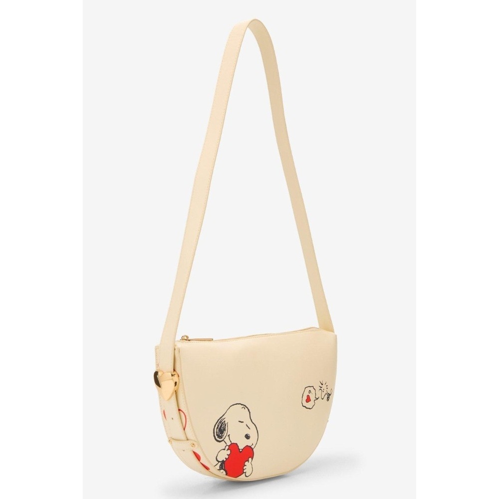 NEW Peanuts Snoopy & Woodstock Heart Valentine's Day Crossbody Bag Purse - Picture 3 of 4